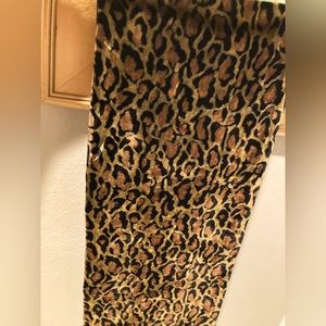 Elaine Gold Leopard Print Scarf